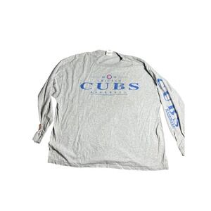 Chicago Cubs Baseball Long Sleeve T Shirt Mens XL Gray